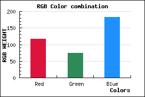rgb background color #754AB6 mixer