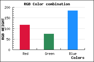 rgb background color #754AB8 mixer