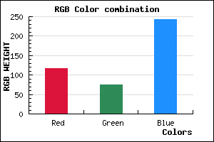 rgb background color #754AF3 mixer