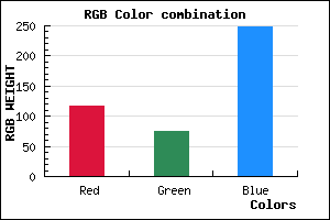 rgb background color #754AF8 mixer