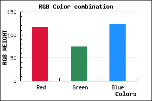 rgb background color #754B7B mixer