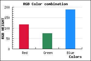 rgb background color #754BBD mixer