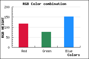 rgb background color #754C98 mixer