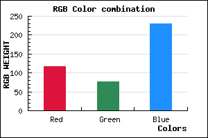 rgb background color #754CE6 mixer
