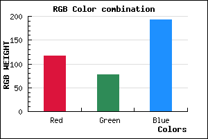rgb background color #754EC0 mixer