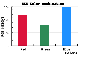 rgb background color #754F95 mixer