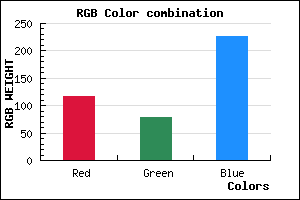 rgb background color #754FE3 mixer