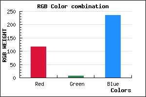 rgb background color #7508EB mixer