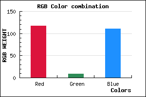 rgb background color #75096F mixer