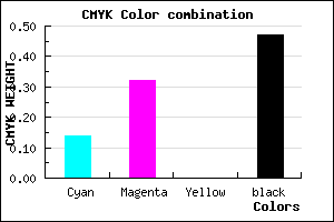#755C88 color CMYK mixer