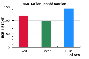 rgb background color #75618F mixer