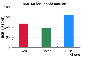 rgb background color #75619F mixer