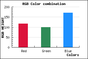 rgb background color #7563AB mixer