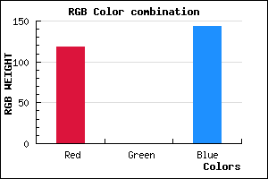 rgb background color #76008F mixer