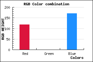 rgb background color #7600AB mixer