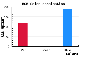 rgb background color #7600BC mixer