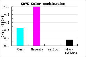 #7600D8 color CMYK mixer