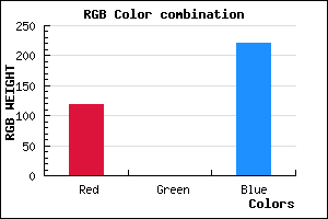 rgb background color #7600DC mixer