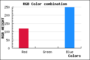 rgb background color #7600F8 mixer