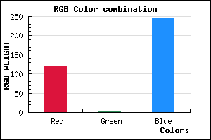 rgb background color #7601F5 mixer