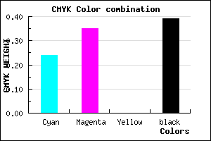 #76659B color CMYK mixer