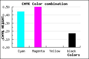 #7669D3 color CMYK mixer