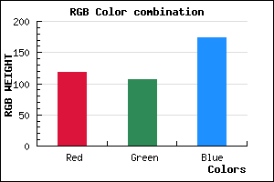 rgb background color #766AAE mixer
