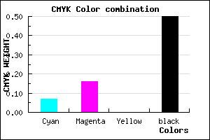 #766B7F color CMYK mixer