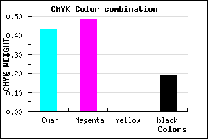 #766CCF color CMYK mixer