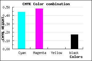 #766ED4 color CMYK mixer