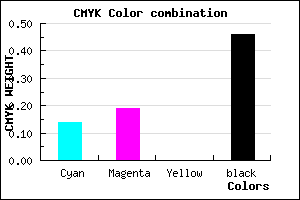 #76708A color CMYK mixer