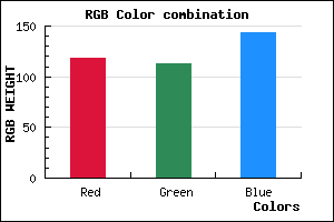 rgb background color #76718F mixer