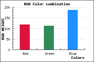 rgb background color #7671BB mixer