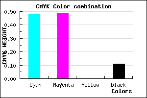 #7673E3 color CMYK mixer
