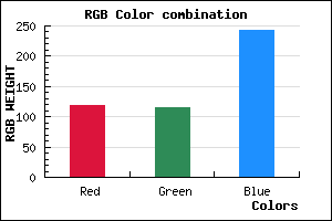 rgb background color #7673F3 mixer