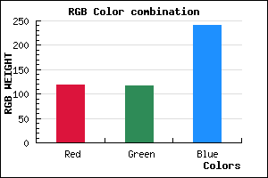 rgb background color #7675F1 mixer