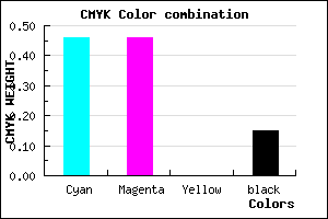 #7676DA color CMYK mixer