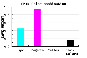 #760CD8 color CMYK mixer