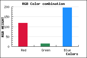 rgb background color #760FC3 mixer