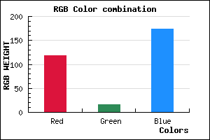 rgb background color #7610AE mixer