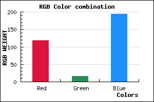 rgb background color #7610C2 mixer