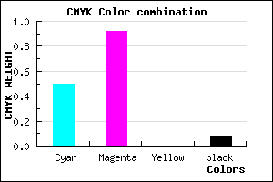 #7612ED color CMYK mixer