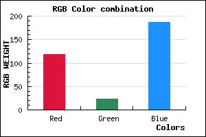 rgb background color #7617BB mixer