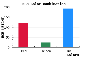 rgb background color #7617BF mixer