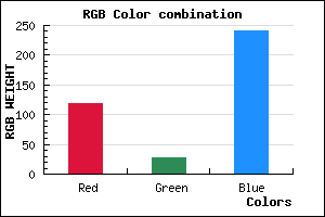 rgb background color #761CF0 mixer