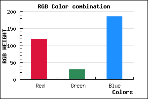rgb background color #761DB9 mixer