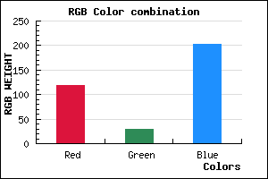 rgb background color #761DCB mixer