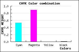 #761DFD color CMYK mixer