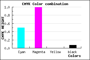 #7603ED color CMYK mixer