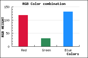 rgb background color #761F83 mixer
